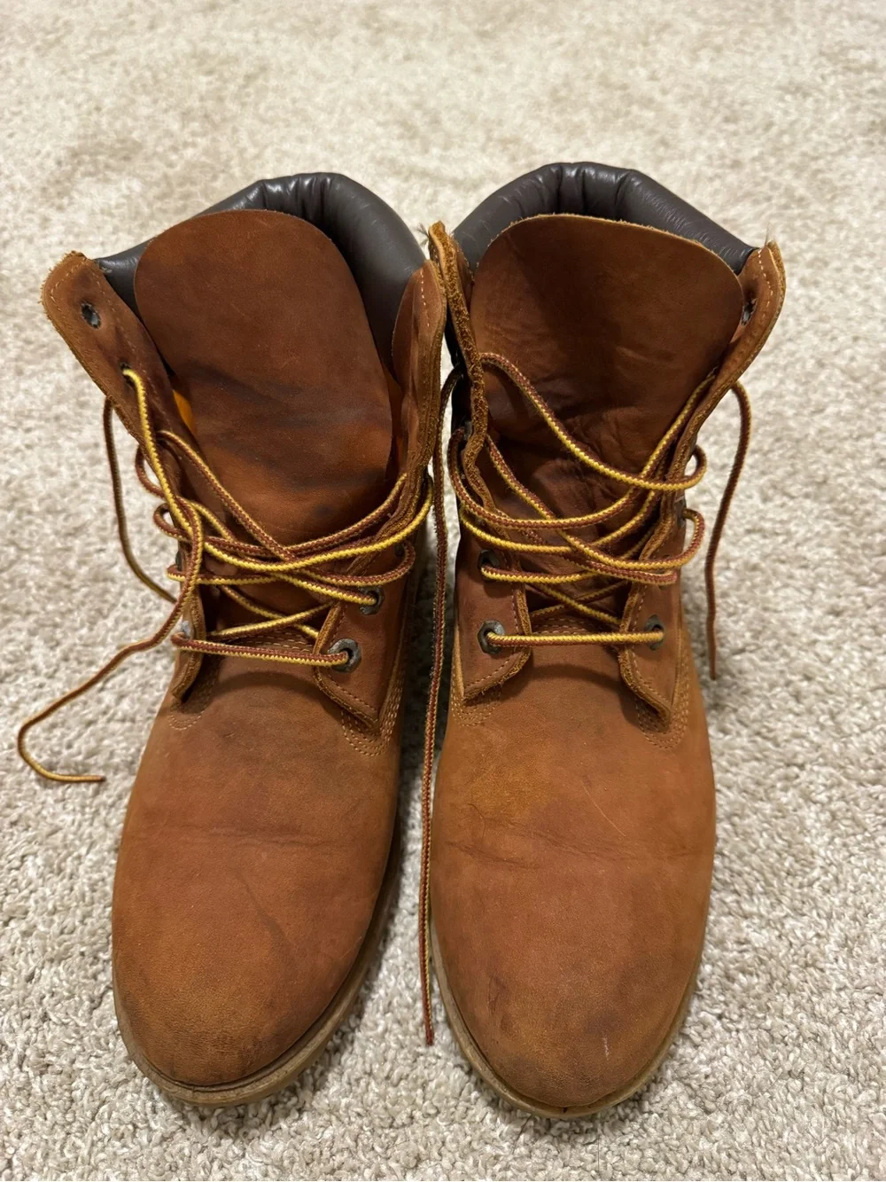 Timberland 6 Inch Premium Waterproof Boot Rust Nubuck Mens Size 10